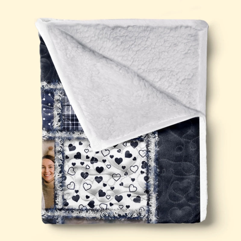 Couverture Photo Personnalisée - Cadeaux De Noël Ou De Souvenir Pour La Perte D’Un Parent, Maman Ou Papa - La Lumière De Ton Amour Me Guide
