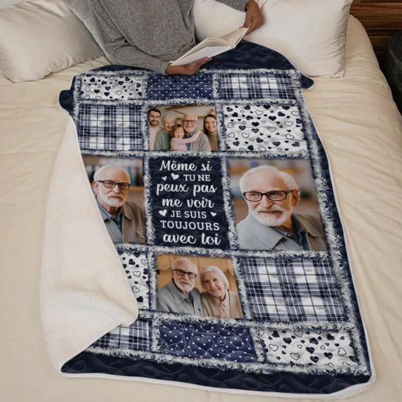 Couverture Photo Personnalisée - Cadeaux De Noël Ou De Souvenir Pour La Perte D’Un Parent, Maman Ou Papa - La Lumière De Ton Amour Me Guide