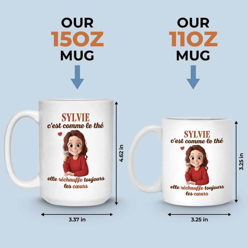 Mug Personnalisé - Cadeaux D’Anniversaire Pour Meilleures Amies, Sœurs, BFF - Le Café Fait Battre Le Cœur De L’Amitié