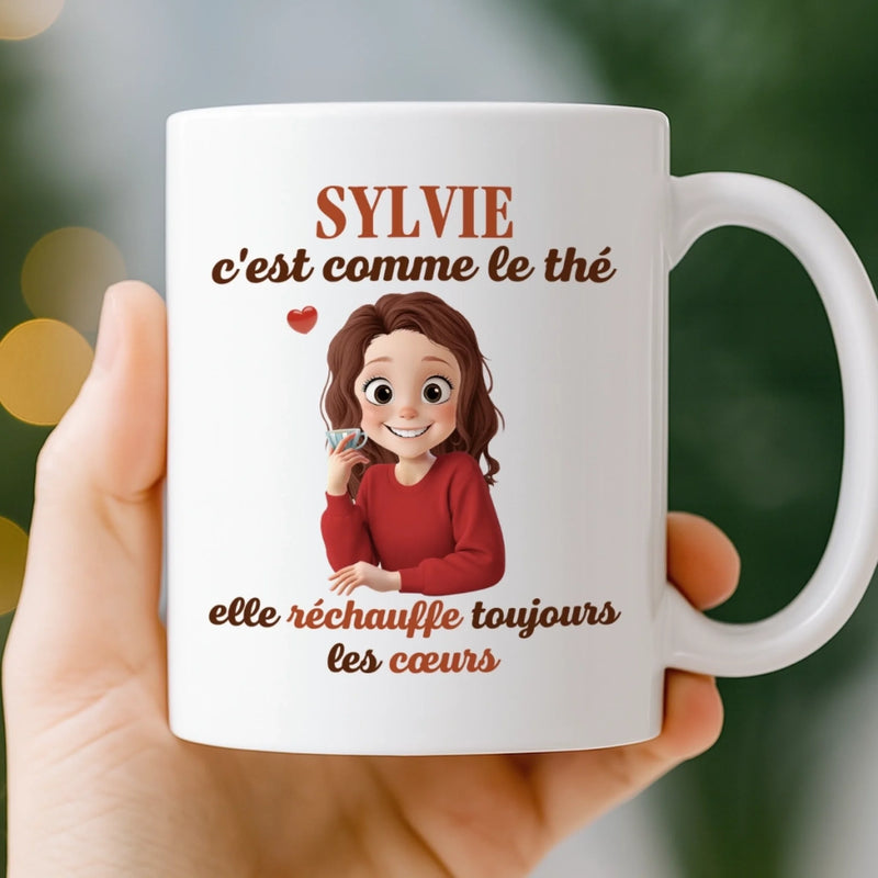 Mug Personnalisé - Cadeaux D’Anniversaire Pour Meilleures Amies, Sœurs, BFF - Le Café Fait Battre Le Cœur De L’Amitié