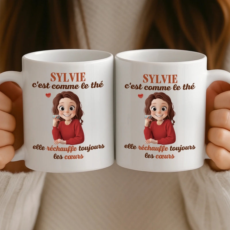 Mug Personnalisé - Cadeaux D’Anniversaire Pour Meilleures Amies, Sœurs, BFF - Le Café Fait Battre Le Cœur De L’Amitié