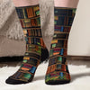 Chaussettes Personnalisées - Cadeaux Pour Amoureux Des Livres, Rats De Bibliothèque, Lecteurs - Dans Les Livres, La Vie Est Infinie
