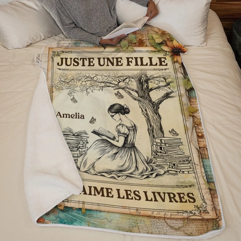 Couverture Personnalisée - Cadeaux Pour Amoureux Des Livres, Rats De Bibliothèque, Lecteurs - Perdue Dans Les Histoires