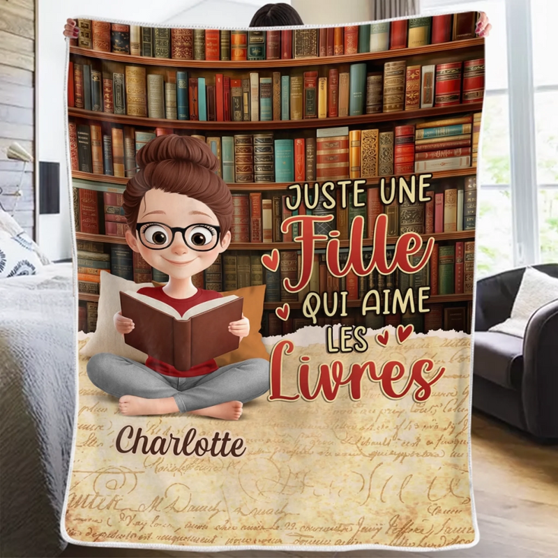 Couverture Personnalisée - Cadeaux Pour Amoureux Des Livres, Rats De Bibliothèque, Lecteurs - Bonheur Sous La Couverture De Livres