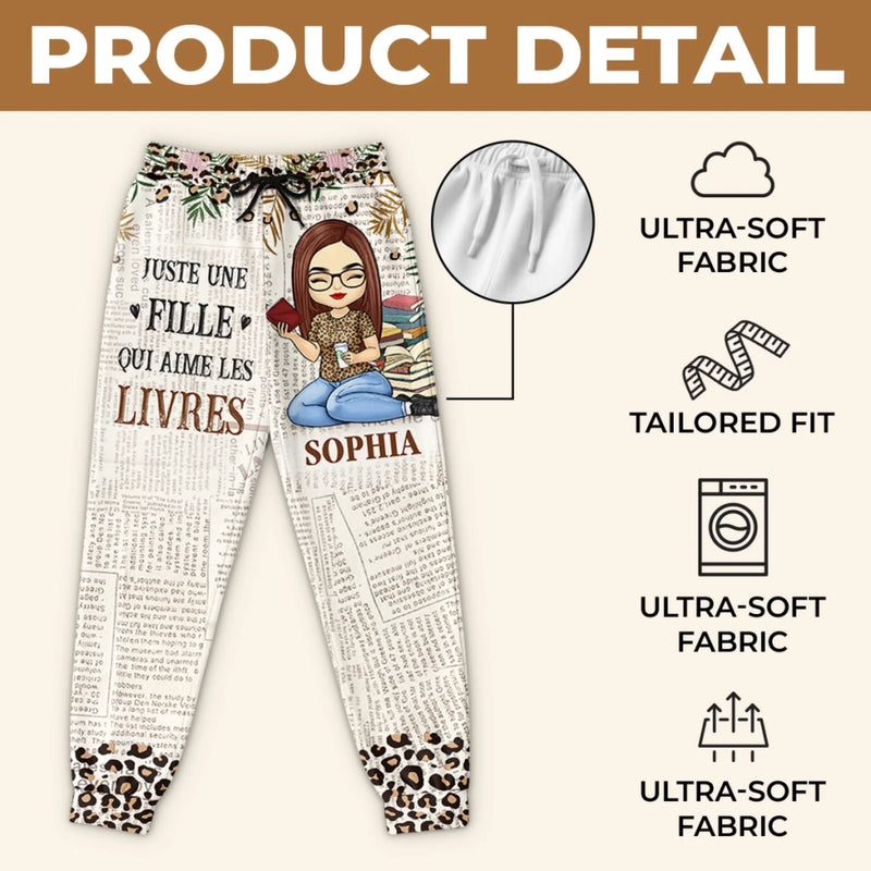 Pantalon De Survêtement Unisexe Personnalisé - Cadeaux Pour Amoureux Des Livres, Rats De Bibliothèque, Lecteurs - Dans Les Pages D’Un Livre, Je Trouve Mon Monde