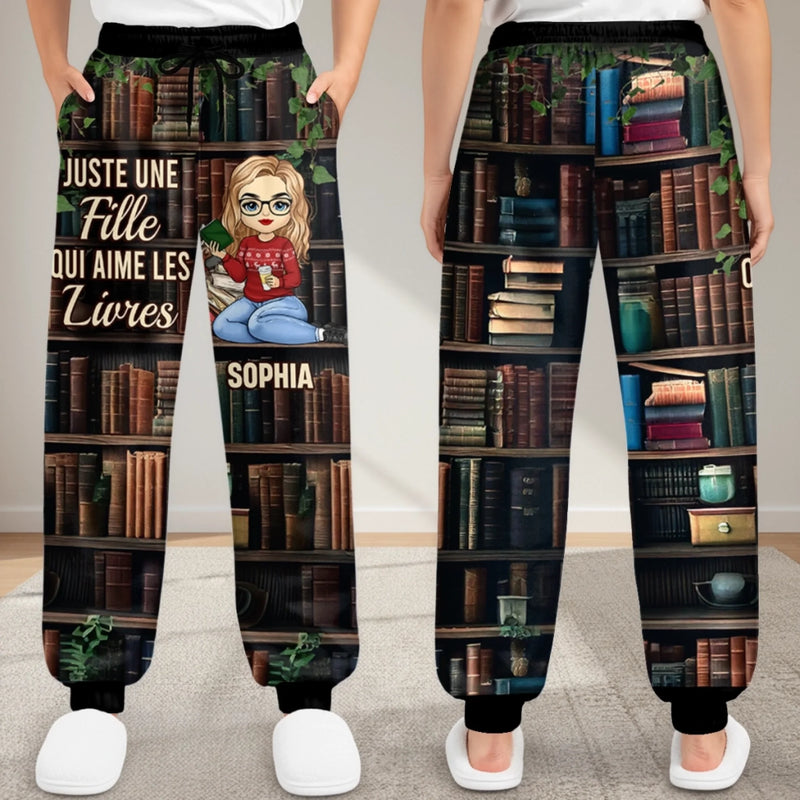 Pantalon De Survêtement Unisexe Personnalisé - Cadeaux Pour Amoureux Des Livres, Rats De Bibliothèque, Lecteurs - Perdue Dans Les Pages, Retrouvée Dans L’Histoire