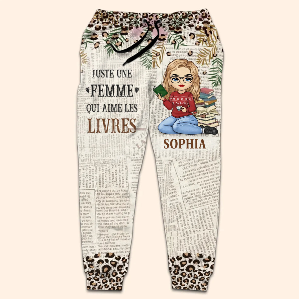 Pantalon De Survêtement Unisexe Personnalisé - Cadeaux Pour Amoureux Des Livres, Rats De Bibliothèque, Lecteurs - Dans Les Pages D’Un Livre, Je Trouve Mon Monde