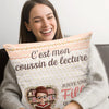 Coussin À Poche Personnalisé - Cadeaux Pour Amoureux Des Livres, Rats De Bibliothèque, Lecteurs - Chapitres De Bonheur