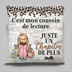 Coussin À Poche Personnalisé - Cadeaux Pour Amoureux Des Livres, Rats De Bibliothèque, Lecteurs - Juste Une Fille Qui Aime Les Livres