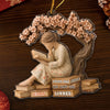 Ornement En Acrylique Personnalisé - Cadeaux De Noël Pour Amoureux Des Livres, Rats De Bibliothèque, Lecteurs - Sérénité À Chaque Page