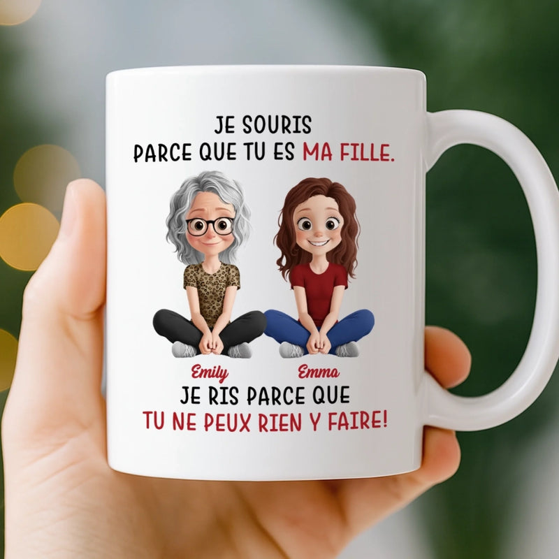 Mug Personnalisé – Cadeaux D’Anniversaire Personnalisés Pour Maman, Papa, Fille – Toujours Ta Petite Fille, Pour Toujours Mon Plus Grand Amour
