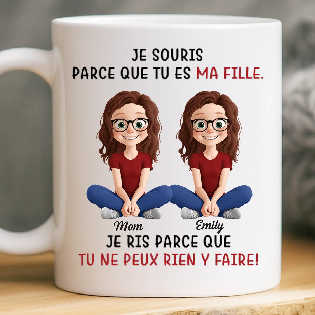 Mug Personnalisé – Cadeaux D’Anniversaire Personnalisés Pour Maman, Papa, Fille – Toujours Ta Petite Fille, Pour Toujours Mon Plus Grand Amour