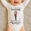 Body Bébé À Manches Longues Personnalisé Pour Le Premier Noël – Cadeaux Personnalisés De Baby Shower Et De Révélation De Genre Pour Nouvelles Mamans, Nouveaux Papas, Nouveaux Parents – Petites Mains, Grand Amour