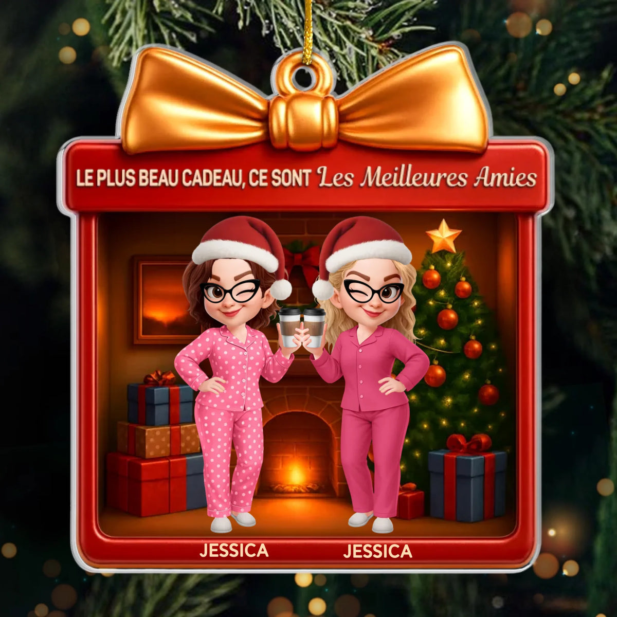 Ornement En Acrylique Personnalisé – Cadeaux De Noël Et D’Anniversaire Personnalisés Pour Meilleure Amie, Femmes, Sœurs, BFF – Créer Ensemble De Joyeux Souvenirs