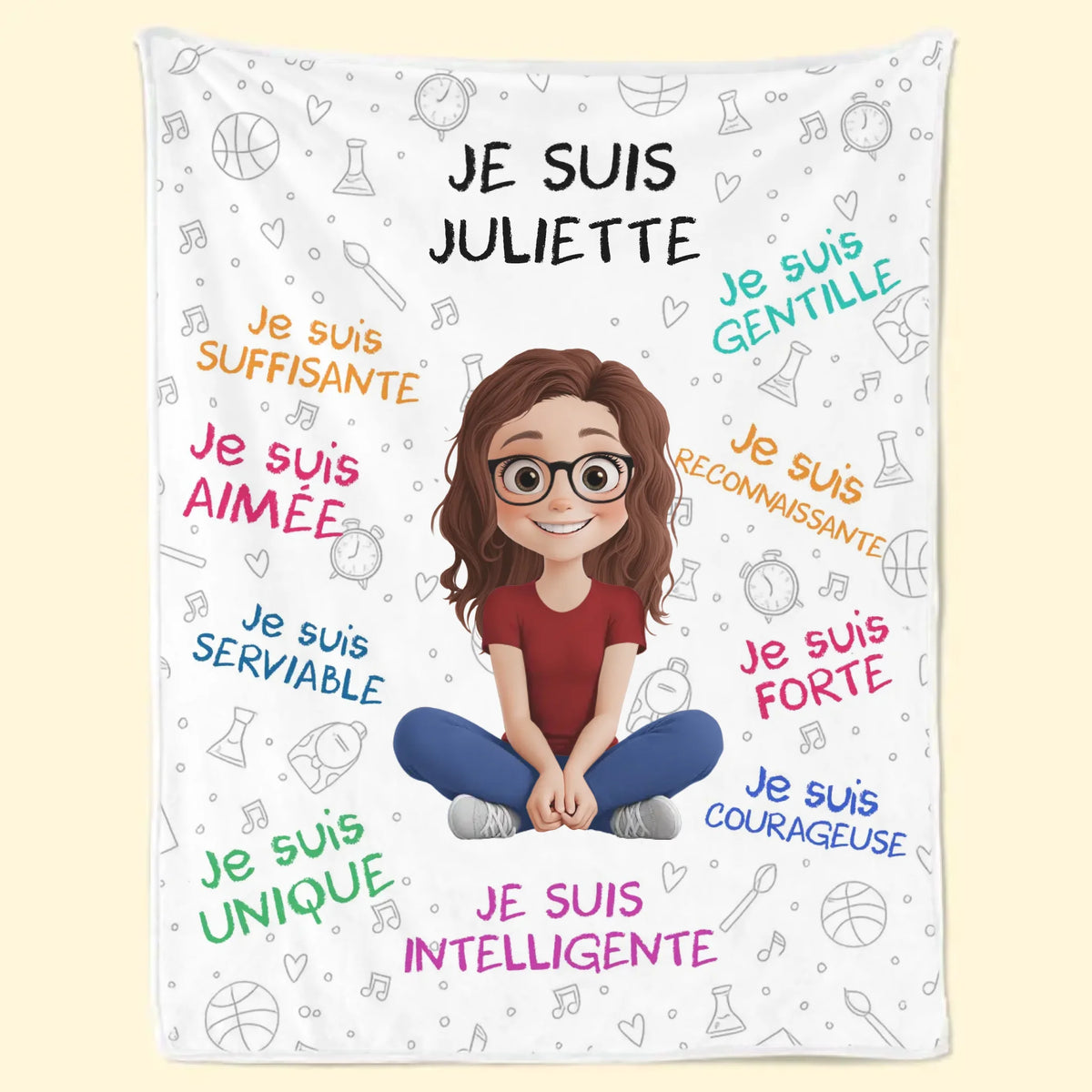 Couverture Personnalisée - Cadeaux Pour Amoureux Des Livres, Rats De Bibliothèque, Lecteurs - Le Bonheur A L’Odeur Des Pages Et De La Chaleur