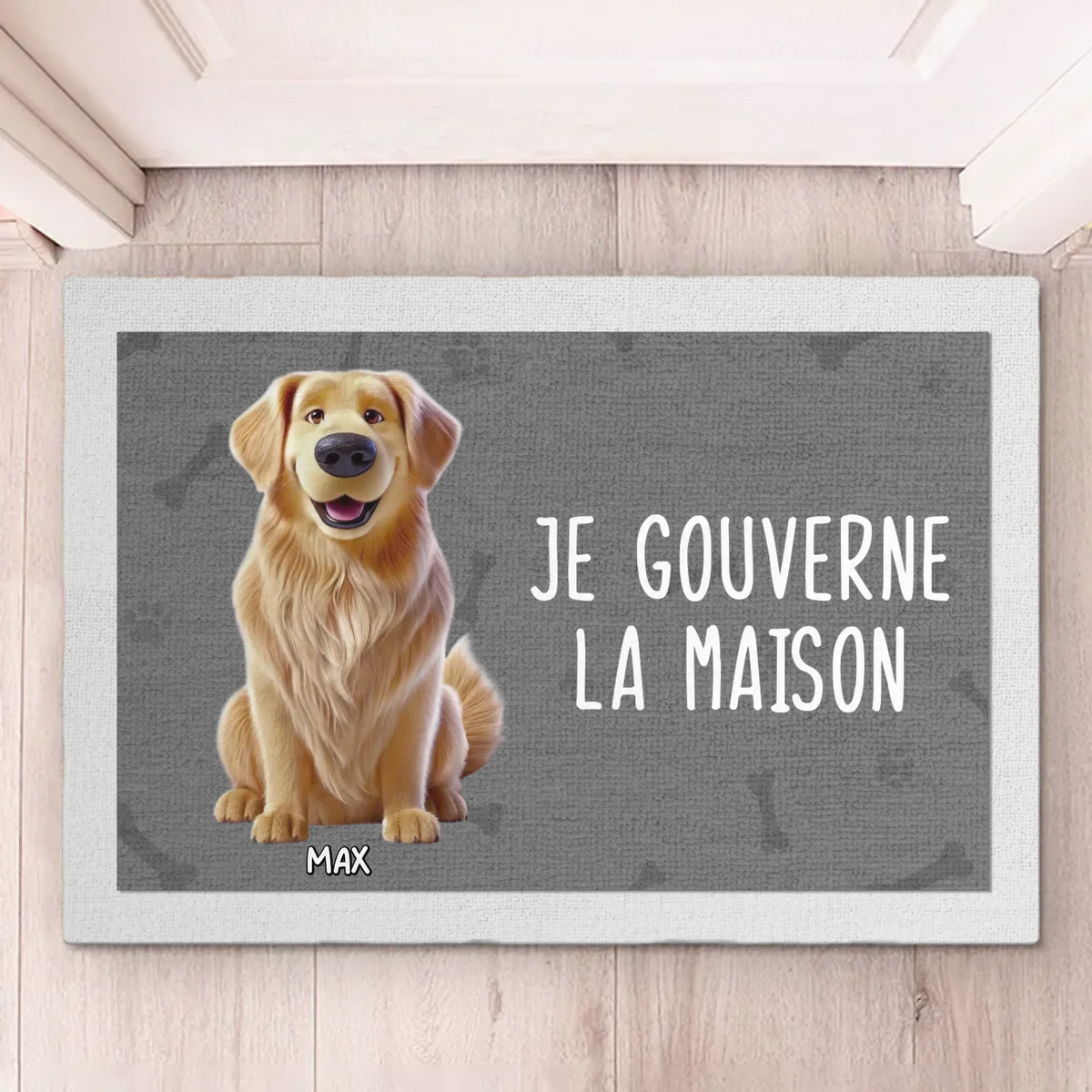 Tapis Décoratif Personnalisé Pour La Maison – Cadeaux D’Anniversaire Personnalisés Pour Les Amoureux Des Chiens Et Des Chats, Les Mamans Et Papas D’Animaux – Là Où Il Y A Des Pattes, Il Y A Une Maison