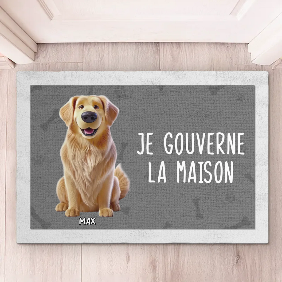 Tapis Décoratif Personnalisé Pour La Maison – Cadeaux D’Anniversaire Personnalisés Pour Les Amoureux Des Chiens Et Des Chats, Les Mamans Et Papas D’Animaux – Là Où Il Y A Des Pattes, Il Y A Une Maison