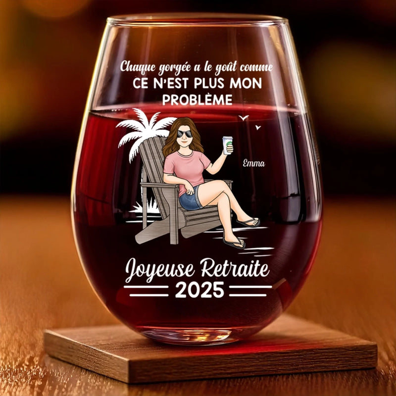 Verre À Vin Personnalisé – Cadeaux De Retraite Personnalisés Pour Femmes Et Hommes – Maître De La Détente