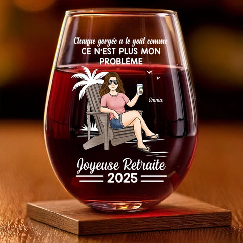 Verre À Vin Personnalisé – Cadeaux De Retraite Personnalisés Pour Femmes Et Hommes – Maître De La Détente