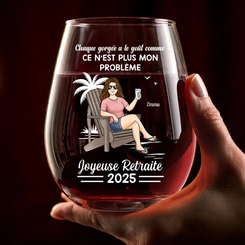 Verre À Vin Personnalisé – Cadeaux De Retraite Personnalisés Pour Femmes Et Hommes – Maître De La Détente