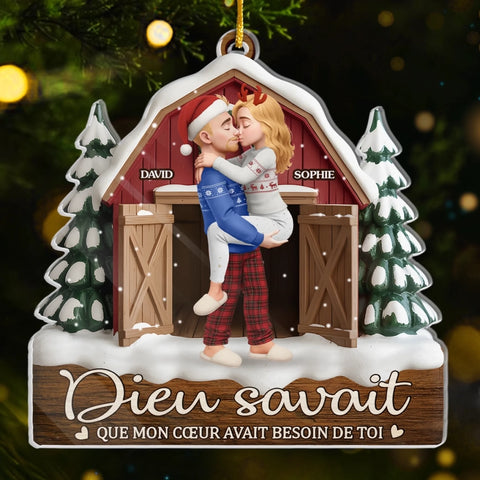 Ornement En Acrylique Personnalisé – Cadeaux Personnalisés D’Anniversaire, De Noël Et De Mariage Pour Mari Et Femme, Elle Et Lui – Tu Es Ma Prière Exaucée