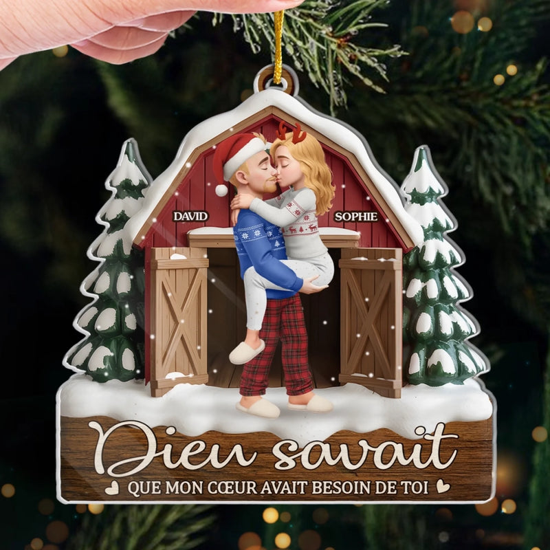 Ornement En Acrylique Personnalisé – Cadeaux Personnalisés D’Anniversaire, De Noël Et De Mariage Pour Mari Et Femme, Elle Et Lui – Tu Es Ma Prière Exaucée