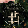 Ornement En Acrylique Type Scrabble Personnalisé – Cadeaux De Noël Et D’Anniversaire Personnalisés Pour Frère Et Sœur – Grandir Côte À Côte Pour Toujours
