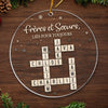 Ornement En Acrylique Type Scrabble Personnalisé – Cadeaux De Noël Et D’Anniversaire Personnalisés Pour Frère Et Sœur – Grandir Côte À Côte Pour Toujours