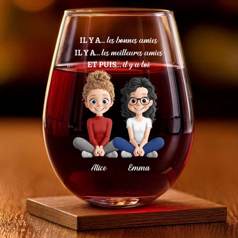 Verre À Vin Personnalisé – Cadeaux D’Anniversaire Pour Meilleures Amies, Femmes, Sœurs, BFF – La Magie Des Fêtes Se Vit Avec Les Amies