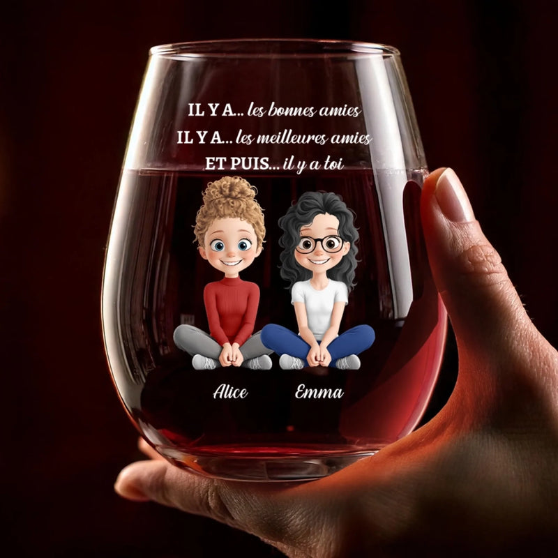 Verre À Vin Personnalisé – Cadeaux D’Anniversaire Pour Meilleures Amies, Femmes, Sœurs, BFF – La Magie Des Fêtes Se Vit Avec Les Amies