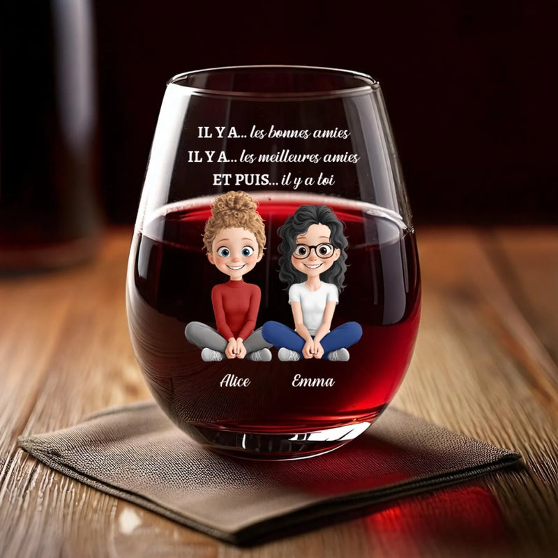 Verre À Vin Personnalisé – Cadeaux D’Anniversaire Pour Meilleures Amies, Femmes, Sœurs, BFF – La Magie Des Fêtes Se Vit Avec Les Amies