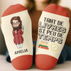 Chaussettes Personnalisées – Cadeaux Pour Amoureux Des Livres, Rats De Bibliothèque, Lecteurs – Des Aventures Entre Ces Pages