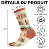 Chaussettes Personnalisées – Cadeaux Pour Amoureux Des Livres, Rats De Bibliothèque, Lecteurs – Des Aventures Entre Ces Pages
