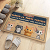 Tapis Décoratif Personnalisé Pour La Maison – Cadeaux D’Anniversaire Personnalisés Pour Les Amoureux Des Chats, Mamans Et Papas De Chats – Les Chats Planifient Leur Évasion