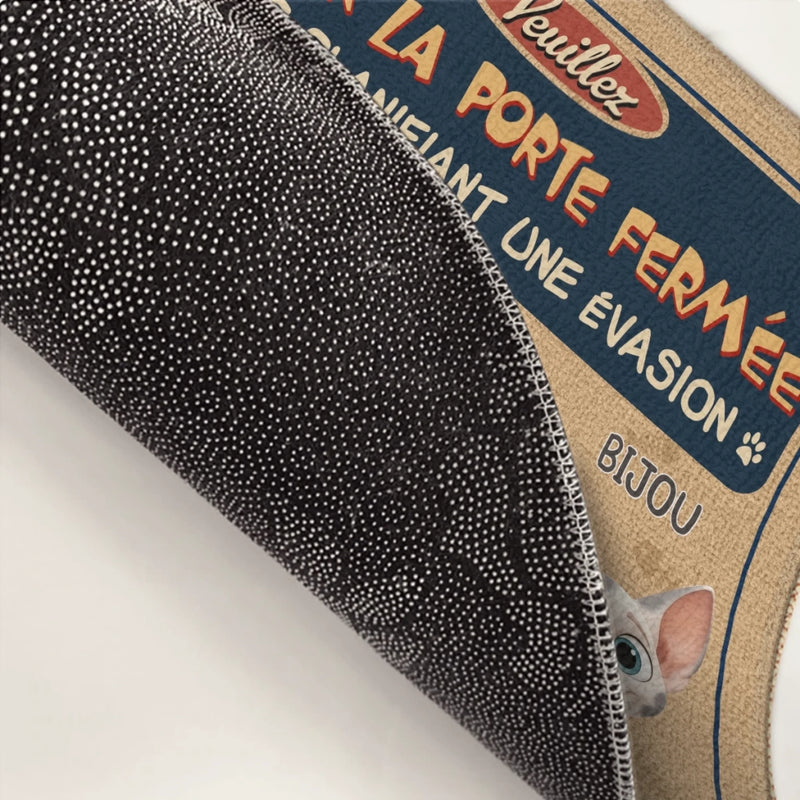 Tapis Décoratif Personnalisé Pour La Maison – Cadeaux D’Anniversaire Personnalisés Pour Les Amoureux Des Chats, Mamans Et Papas De Chats – Les Chats Planifient Leur Évasion