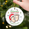 Ornement En Céramique Personnalisé – Cadeaux De Noël, De Baby Shower Et De Révélation De Genre Pour Nouvelles Mamans, Nouveaux Papas, Nouveaux Parents – Bienvenue Dans Ton Petit Monde