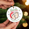 Ornement En Céramique Personnalisé – Cadeaux De Noël, De Baby Shower Et De Révélation De Genre Pour Nouvelles Mamans, Nouveaux Papas, Nouveaux Parents – Bienvenue Dans Ton Petit Monde