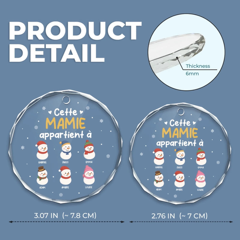 Ornement En Verre Personnalisé - Cadeaux De Noël Et D’Anniversaire Pour Grand-Père, Grand-Mère - Le Plus Beau Cadeau Est L’Amour De La Famille