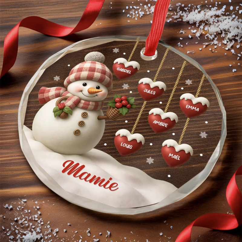 Ornement En Verre Personnalisé - Cadeaux De Noël Et D’Anniversaire Pour Grand-Père, Grand-Mère - La Plus Grande Bénédiction Que Ton Cœur Connaîtra Jamais