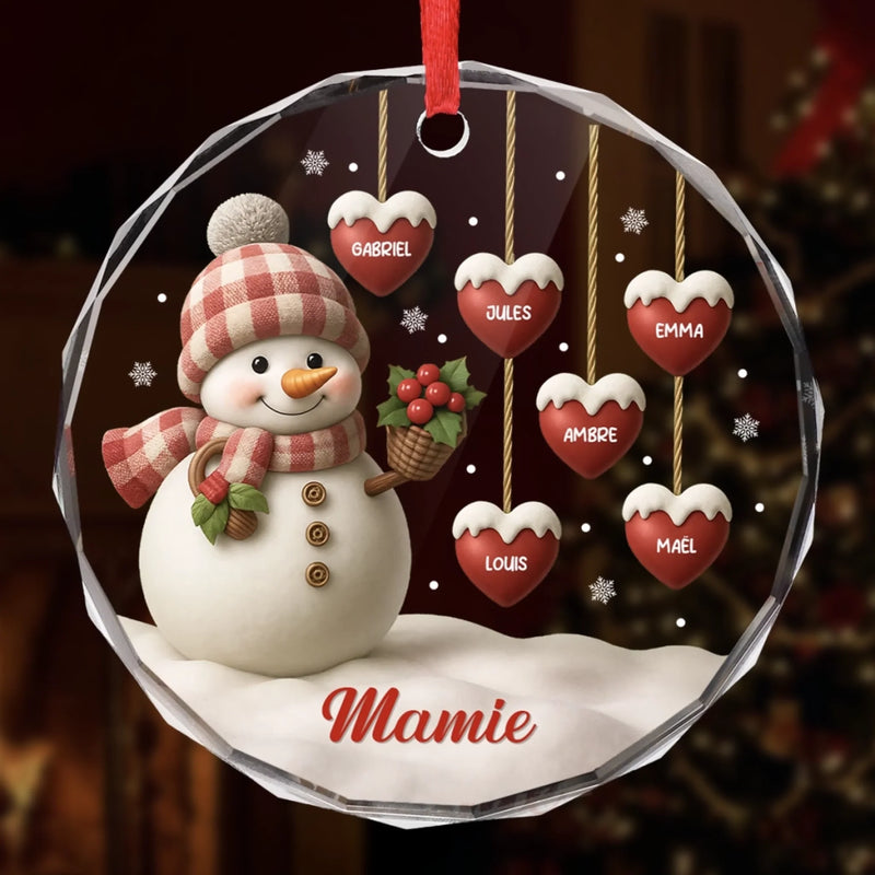 Ornement En Verre Personnalisé - Cadeaux De Noël Et D’Anniversaire Pour Grand-Père, Grand-Mère - La Plus Grande Bénédiction Que Ton Cœur Connaîtra Jamais