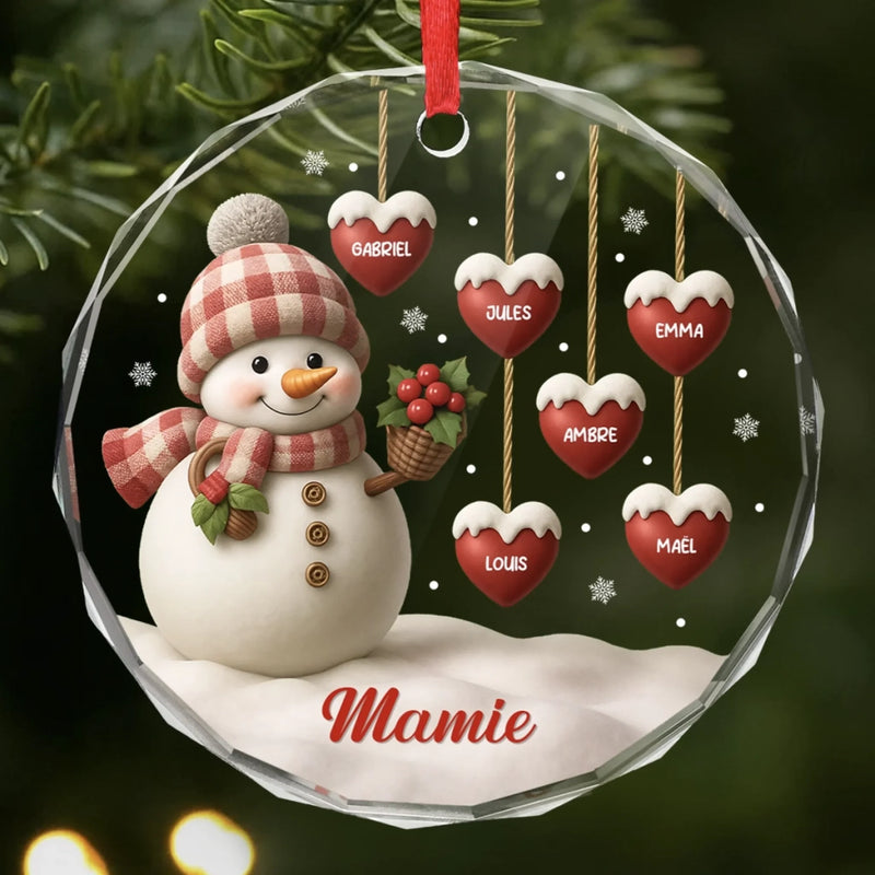 Ornement En Verre Personnalisé - Cadeaux De Noël Et D’Anniversaire Pour Grand-Père, Grand-Mère - La Plus Grande Bénédiction Que Ton Cœur Connaîtra Jamais