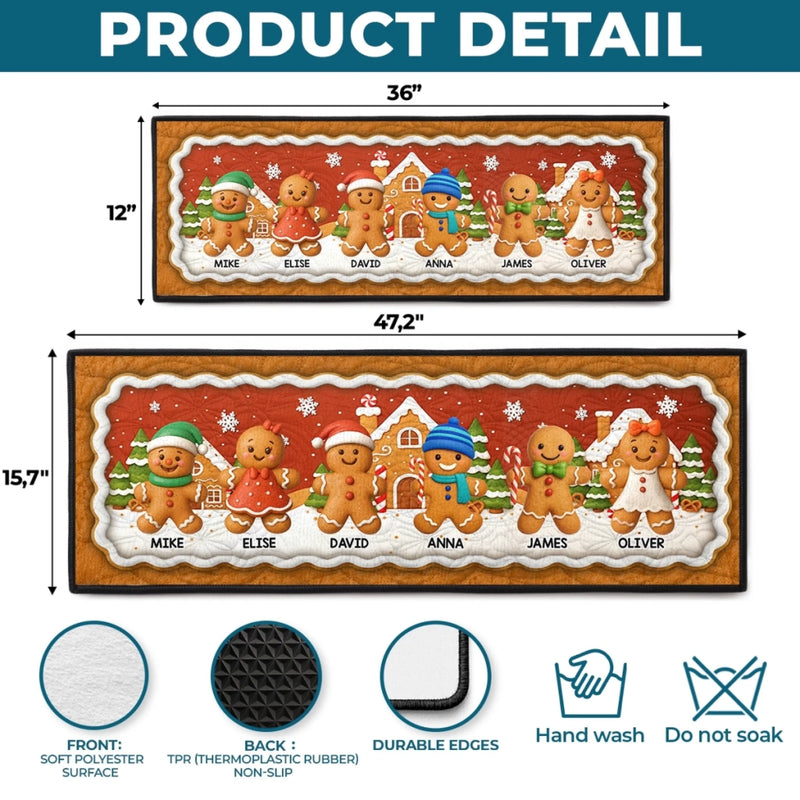 Tapis De Course Personnalisé – Cadeaux De Noël Et D’Anniversaire Personnalisés Pour Maman, Papa, Frère, Sœur, Enfants – Entrez Dans Le Bonheur