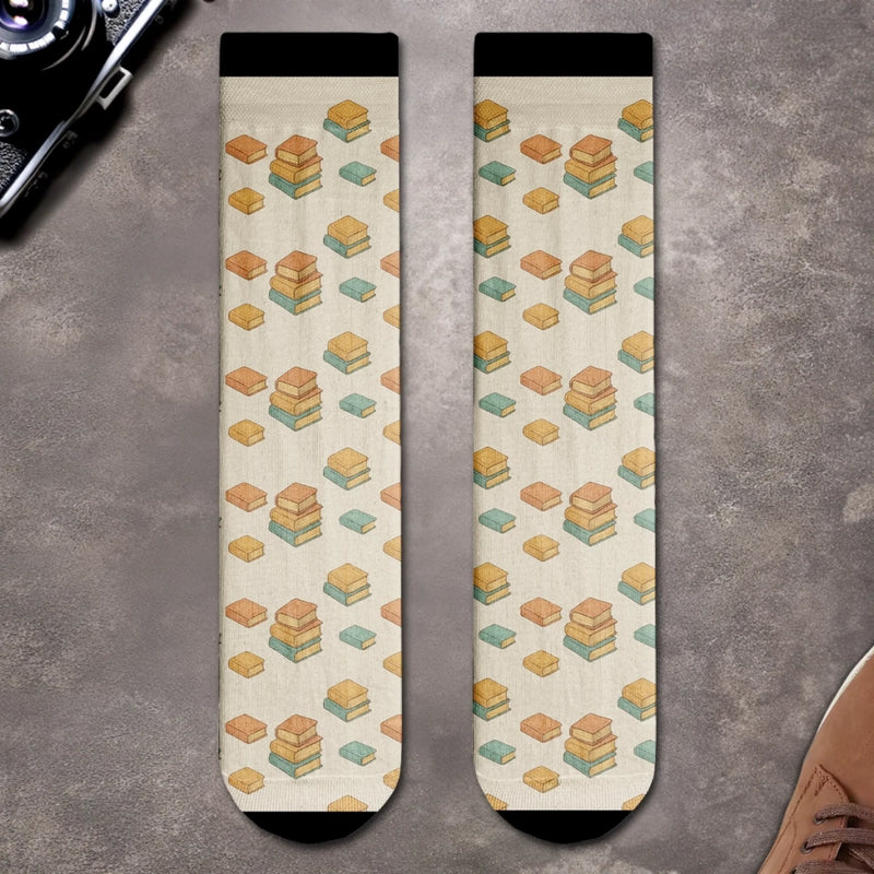 Chaussettes Personnalisées – Cadeaux Pour Amoureux Des Livres, Rats De Bibliothèque, Lecteurs – Marque De Mes Livres Préférés