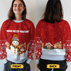 Sweat Unisexe De Noël Personnalisé Avec Bonhomme De Neige – Cadeaux De Noël Et D’Anniversaire Pour Maman, Grand-Mère - La Chaleur Du Cœur Fait Fondre La Neige