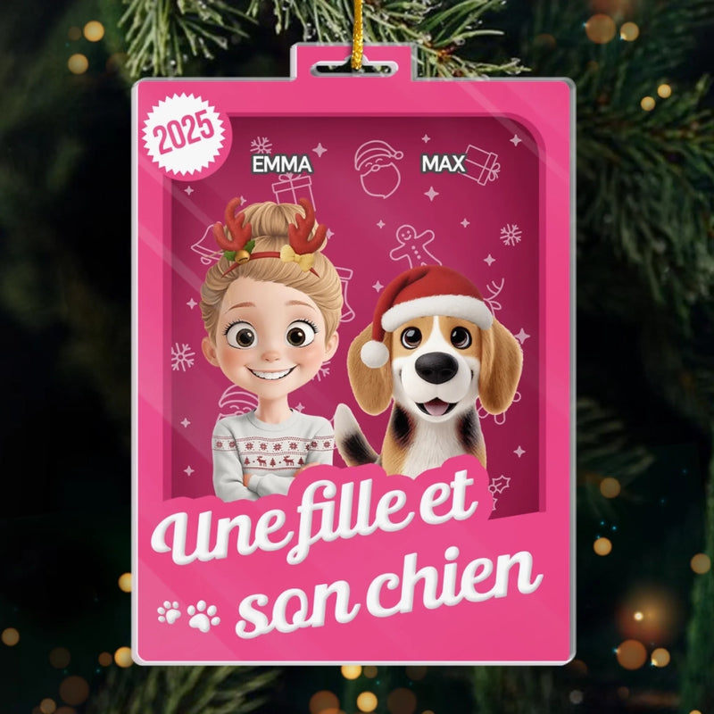 Ornement Acrylique Personnalisé – Cadeau Unique De Noël Ou D’Anniversaire Pour La Famille Et Les Amoureux Des Animaux – Un Lien Inébranlable.