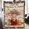 Couverture Personnalisée - Cadeaux De Noël Pour Amoureux Des Livres, Rats De Bibliothèque, Papa Et Maman Chiens, Propriétaires De Chats - Ma Petite Bulle De Lecture Et De Calme