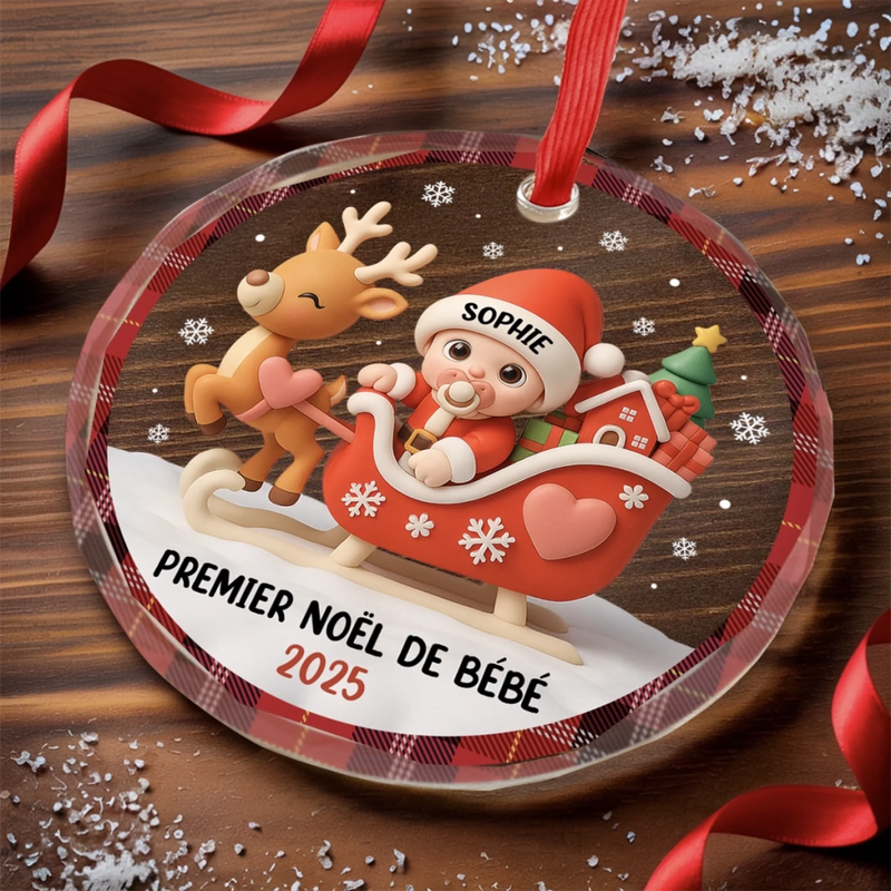 Boule De Noël En Verre Personnalisée Pour Bébé – Cadeaux De Noël, Baby Shower Et Naissance Pour Nouvelles Mamans, Nouveaux Papas, Nouveaux Parents – L’Amour En Miniature