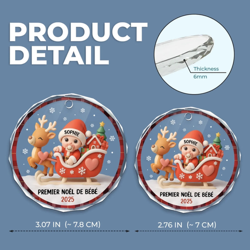 Boule De Noël En Verre Personnalisée Pour Bébé – Cadeaux De Noël, Baby Shower Et Naissance Pour Nouvelles Mamans, Nouveaux Papas, Nouveaux Parents – L’Amour En Miniature