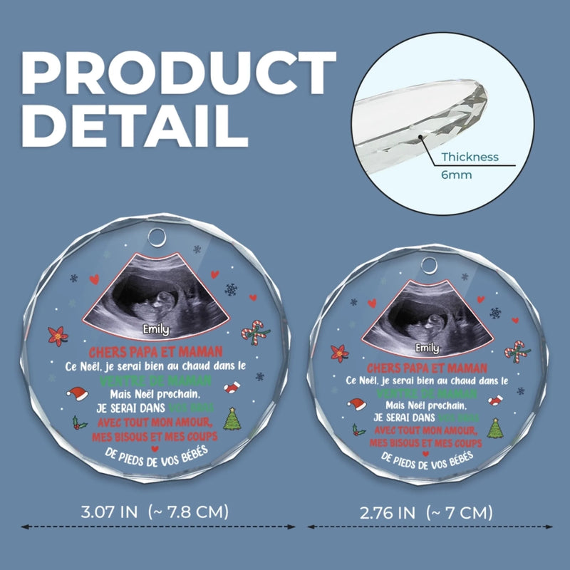 Boule De Noël En Verre Personnalisée Avec Photo – Cadeaux De Noël, Baby Shower Et Naissance Pour Nouvelles Mamans, Nouveaux Papas, Nouveaux Parents – Notre Petit Ange De Noël