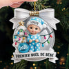Ornement De Noël En Acrylique Personnalisé Pour Premier Noël – Cadeaux De Noël, Baby Shower Et Révélation De Genre Pour Nouvelles Mamans, Nouveaux Papas, Nouveaux Parents – Joie Enveloppée D’Amour